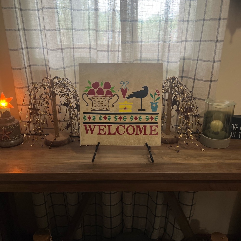 Festive Welcome sign